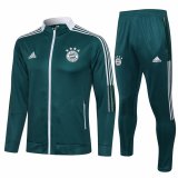 21/22 Bayern Munich Green Soccer Training Suit Jacket + Pants Mens