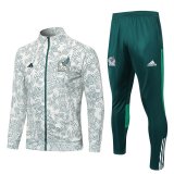 2023 Mexico White Soccer Training Suit Jacket + Pants Mens