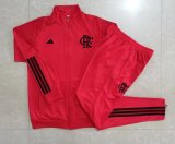 23/24 Flamengo Red Soccer Training Suit Jacket + Pants Mens