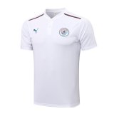 21/22 Manchester City White Soccer Polo Jersey Mens