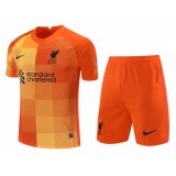 21/22 Liverpool Goalkeeper Orange Soccer Kit (Jersey + Short) Mens