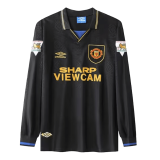 (Retro Long Sleeve) 1993/95 Manchester United Away Soccer Jersey Mens