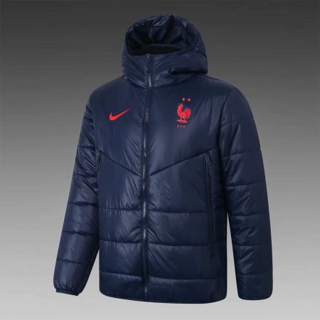 2020-21 France Navy Man Soccer Winter Jacket