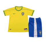 (Retro) 1998 Brazil Home Soccer Jersey + Shorts Kids