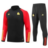23/24 Roma Black Soccer Training Suit Mens