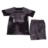 22/23 Liverpool Goalkeeper Black Soccer Kit Jersey + Short Kids