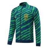 2022 Brazil Green Soccer Jacket Mens