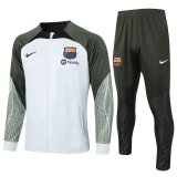 23/24 Barcelona Light Greenish Soccer Training Suit Jacket + Pants Mens