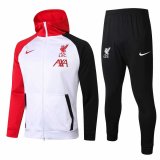 2020-21 Liverpool White Man Soccer Training Jacket Tracksuit Hoodie