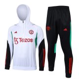 (Hoodie) 23/24 Manchester United White Soccer Sweater Jersey Mens