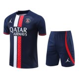 23/24 PSG x Jordan Navy Soccer Training Suit Jersey + Short Mens