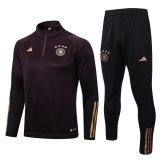 2022 Germany Maroon Soccer Training Suit Mens