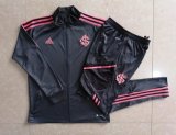 21/22 Internacional Black Soccer Training Suit Jacket + Pants Mens