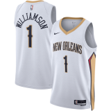 (Zion Williamson #1) 22/23 New Orleans Pelicans White Swingman Jersey - Association Mens