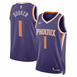 (Devin Booker #1) 22/23 Phoenix Suns Purple Swingman Jersey - Icon Mens