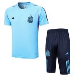 23/24 Argentina Blue Soccer Training Suit Jersey + Short Mens