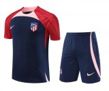 23/24 Atletico Madrid Navy Soccer Training Suit Jersey + Short Mens
