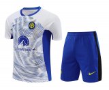 24/25 Inter Milan White Soccer Training Suit Jersey + Short Mens