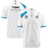 BWT Alpine 2023 White F1 Team Polo Shirt Man