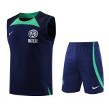 22/23 Inter Milan Royal Soccer Singlet + Shorts Mens