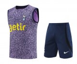 23/24 Tottenham Hotspur Purple Soccer Training Suit Singlet + Short Mens