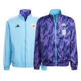 2022 Argentina Dual Side Blue / Purple All Weather Windrunner Soccer Jacket Mens