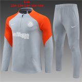 23/24 Inter Milan Grey Soccer Training Suit Kids