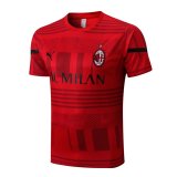 22/23 AC Milan Red Soccer Training Jersey Mens