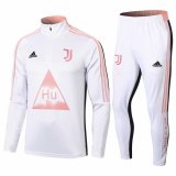 2020-21 Juventus Human Race White Man Soccer Training Tracksuit Half Zip
