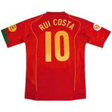 (Retro Rui Costa #10) 2004 Portugal Home Soccer Jersey Mens