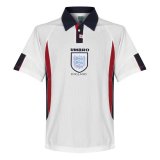 1998 England Home White Retro Man Soccer Jersey