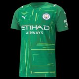 21/22 Manchester City Goalkeeper Green Short Sleeve Mens Soccer Jersey