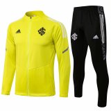 21/22 S. C. Internacional Yellow Soccer Training Suit (Jacket + Pants) Mens