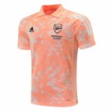 2020-21 Arsenal UCL Chalk Coral Texture Man Soccer Polo Jersey