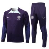 22/23 Inter Milan Purple Soccer Training Suit Jacket + Pants Mens