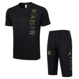 23/24 PSG x Jordan Black Soccer Training Suit Jersey + Short Mens
