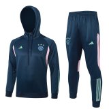 (Hoodie) 23/24 Ajax Royal Soccer Training Suit Sweatshirt + Pants Mens