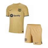 22/23 Barcelona Away Soccer Jersey + Shorts Kids