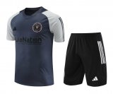 23/24 Inter Miami C.F. Dark Grey Soccer Training Suit Jersey + Short Mens