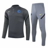 2020-21 Inter Milan Deep Grey Men Soccer Training Suit