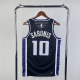 (SABONIS - 10) 23/24 Sacramento Kings Black Swingman Jersey - Icon Edition Mens