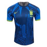 2022 Brazil Special Edition Blue Cactus Soccer Jersey Mens
