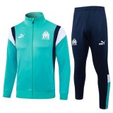 23/24 Olympique Marseille Green II Soccer Training Suit Jacket + Pants Mens