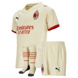 21/22 AC Milan Away Kids Soccer Jersey+Short+Socks