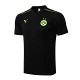 21/22 Borussia Dortmund Pure Black Soccer Polo Jersey Mens