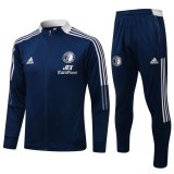 21/22 Feyenoord Navy Soccer Training Suit Jacket + Pants Mens