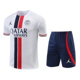 23/24 PSG x Jordan White Soccer Training Suit Jersey + Short Mens