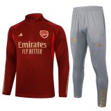 23/24 Arsenal Wine Soccer Training Suit Mens