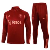23/24 Manchester United Burgundy Soccer Training Suit Mens