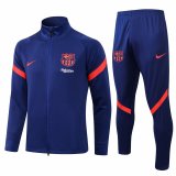 21/22 Barcelona Sharp Blue Soccer Training Suit(Jacket + Pants) Man